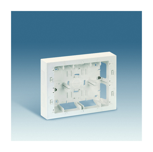 S82C Коробка для наружного монтажа 2-рядной рамки с суппортами, 250х193х53мм, S82C, алюминий