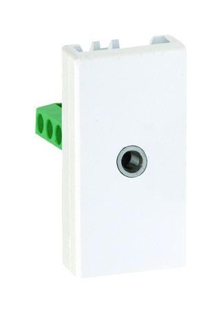 Simon 27 Мех Белая Розетка для подключения разъёма audio mini-jack (3,5 мм), узкий, винты