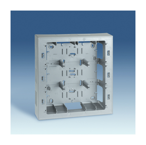 S82C Коробка для наружного монтажа 3-рядной рамки с суппортами, 250х268х53мм, S82C, алюминий