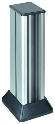 Simon Connect Алюминий/Графит Миниколонна 2-сторонняя на 4 Cima-модуля, 336х126,5(158)х109,5(181) мм