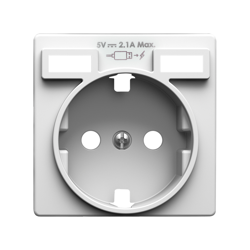 Накладка для розетки с зарядным устройством 2хUSB, Simon 82 Concept, белый матовый