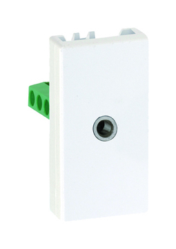 Simon 27 Мех Белая Розетка для подключения разъёма audio mini-jack (3,5 мм), узкий, винты