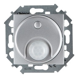 Светорегулятор с датчиком движения Simon 15, до 500 Вт, алюминий
