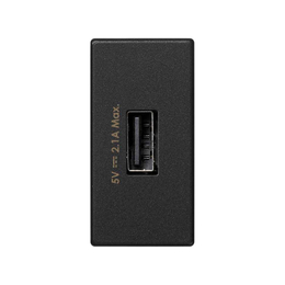 Зарядное устройство USB A узкое 10W Simon K45, графит